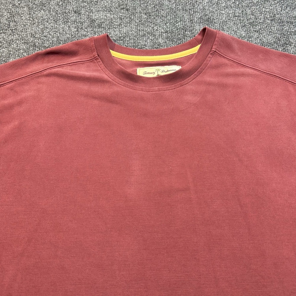 Tommy Bahama Adobe Red Shirt Mens Size Large  Red Short Sleeve Crew Neck Casual
